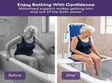 EQUIPMED Motorised Bath Lift Chair, Electric Battery Operated Reclining Seat, Bathing for Elderly & V219-HCHSHWEQ6PBA