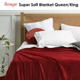 Accessorize Rouge Super Soft Blanket Queen/King V442-HIN-BLANKET-SUPERSOFT-ROUGE-QS