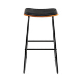 Artiss Bar Stools Kitchen Counter Stools Metal Chairs x2 BA-TW-9078-BKX2