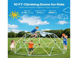 Climbing Dome, 305cm Geometric Dome Climber, 453kg Loading Jungle Gym Playground with 2 Basketballs V952-JHPDZJ10FTLQDD2DJ001V0