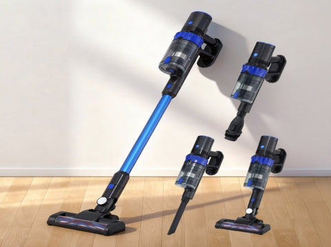 Devanti Stick Vacuum Cleaner Brushless Cordless 350W Blue VAC-CL-H-C9-BL