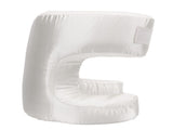 Face Pillow Silk Fabric Memory Foam Soft Cushioning Ergonomic Beauty Pillow for Back Sleep White V1294-YM0901-3117240292712