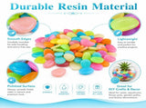 Glow in the Dark Rocks, Resin Glowing Pebbles & Sunlight Charged Decor for Garden, Landscaping, V1366-AZ2-W-11648