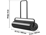 Lawn Roller, 17 Gallon 36 Inch Sand/Water Filled Yard Roller, Steel Sod Roller with Easy-turn Plug V952-TSCPGL17JL36QEQZ0V0