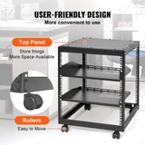 12U Open Frame Server 15''-40'' Adjustable Depth, Free Standing or Wall Mount Network Server V952-KFSJJH12U2340SDYTV0