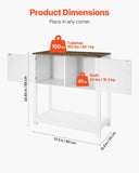 Coffee Bar Cabinet, 80 x 35 x 88 cm Farmhouse Coffee Bar Cabinet with 3-Tier Storage, Coffee Bar V952-BSZSJSJLMK30Z362SV0