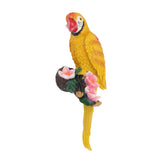 Parrot Sculpture Resin Bird Figurine Half Face Hanging Sculpture for Wall Tree Living Room Balcony V1294-YM0901-3111250017113