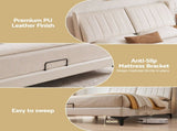 Artiss King Size Bed Frame with Adjustable Headboard, PU Leather BFRAME-H-FLEX-K-BG-ABC