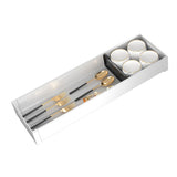 Long Drawer Divider Organizer Aluminum Drawer Cutlery Storage Partition Tray for Kitchen V1294-YM0901-3117230351311
