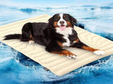 2 Pack Large Dog Cooling Mat 122x71cm - Reversible Self Cooling & Warm Pet Bed Pad - Beige & Bipolar V888-ELOSUNG41352