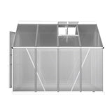 Greenfingers Greenhouse Aluminium Green House Polycarbonate Garden Shed 2.4x1.9M GH-ALU-C-242X190-AB