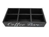 Coffee Station Organizer with Divider Wooden Coffee Bar Accessories Storage Box Tea Bags Coffee Pods V1294-YM0901-3118240275211