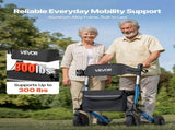 Rollator Walker with Seat for Seniors, Ultra Compact 3-Fold Rolling Walker, Lightweight Aluminum V952-XSZXQLSLHJQ145Q4C001V0