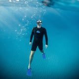 2 Pairs Short Rubber Swim Flippers for Adults, Comfortable for Swimming and Training V1192-AZ-W-20450