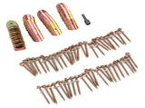 50 Sets Fence Wire Fasteners Carbon Steel Zinc Plated Rust Proof Wire Fencing Staples with Hex V1294-YM0710-3111230300911