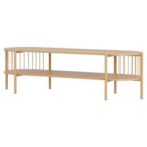 Artiss TV Unit Entertainment Unit Storage Shelf 148cm Pine FUR-Z-TV144-WD