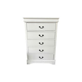 Bedroom Suite Solid MDF Queen White V43-BDS-SPNC-4PC-TBY-QWH