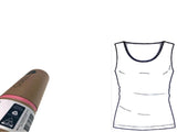 MERINO SKINS Ladies Scoop Neck Tank Top Sleeveless Thermals Wool Thermal - Natural V563-MS-ES-SCOOPNTT-NAT-XS