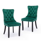 6x Velvet Dining Chairs- Green V226-SW1901GN-3