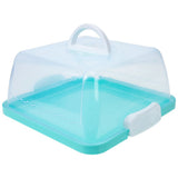 Sky-Blue Portable Cake Carrier with Lid and Handle, Round Cake Stand, Dome Cake Storage Box for V1192-AZ-W-28529