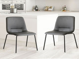 Levede Stackable Dining Chairs Kitchen Grey Set of 8 CH1093-4-DGX2