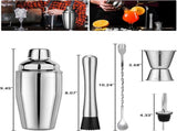 Stainless Steel Cocktail Shaker - 6-piece set - Cocktail set - Cocktail Shaker - cocktail V1188-MS101-03315-1