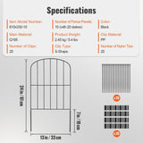 VEVOR Garden Fence, No Dig Fence 61 x 33 cm Animal Barrier Fence, Underground Decorative Garden V952-JSWL2413INCHO06VPV0