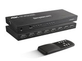 Simplecom CM317 7-Port HDMI 2.0 Switch with Remote 7 IN 1 OUT Splitter HDCP 2.2 4K60Hz V28-SIMCM317
