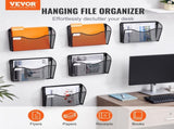 File Wall Rack, Six-Piece 1 Pocket Mesh Wall File Holder, Wall Mounted Magazine Mail Paper & V952-WJBGJHSWJSWS3167AV0