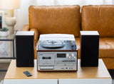 Audio Home Entertainment System Turntable, CDs, Vinyl, Wireless Streaming & More V196-CD114BR