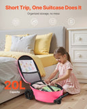 VEVOR Ride-on Luggage 20-inch Kids Scooter Suitcase with Flash Wheels Pink V952-FDDQXXLX20INHPZ8K001V0