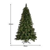 Christabelle 7.5ft Christmas Tree Glittery Gold Pine 650 LED Multi-functional Lights Xmas Decor 112_SENGG75
