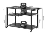 Levede Outdoor Kitchen Cart 3 Tier BBQ Grill Cart Mobile Patio Serving Trolley ST1017-BK-AU