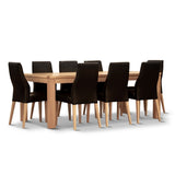 Rosemallow Dining Table 210cm 8 Seater Parquet Top Solid Messmate Timber Wood V315-VO-HIGH-02