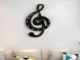 Innovative Musical Note Electronic Wall Clock Fashionable Silent Quartz Clock for Children Room V1294-YM0901-3115200043411