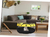 Portable Pet Playpen with Mesh Panels, Foldable Indoor Outdoor Run for Cats Puppies, Yellow V1189-LC-RY-00603