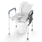 Raised Toilet Seat, 7-Position Height Adjustment 655-805 Mm, 158.7 kg Weight Capacity, with Comfort V952-SJLDSJGMTZDLV1SLQV0