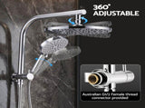 Cefito High-Pressure Shower Heads with Anti-burst 1.5m Hose & 304 S.S Rail, Ideal for Bathroom SHOWER-B2-RO-10-SI