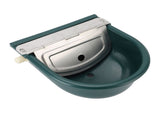 Livestock Water Bowl Trough Drinking Dispenser Farm Feeder Plastic with Iron Lid Float Ball Green V1294-YM0901-3111250020511