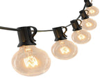 String Light IP44 Waterproof 50FT 50 Bulbs 4 Spare Bulbs Plug in G40 Tungsten String Light for V1294-YM0901-3111240163911
