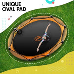 Kahuna Trampoline 8 ft x 14 ft Oval with Basketball Set - Orange TRA-FJP-OVL-814-BB