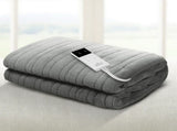 Giselle Bedding Heated Electric Throw Rug Fleece Sunggle Blanket Washable Silver EB-THROW-RUG-SR