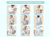 6-in-1 Adjustable Baby Carrier with Hip Seat 11.815.7in Adjustable Height, Breathable Mesh & V1107-CS-YEBDYDLV