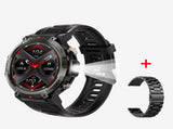 Black Steel Belts Outdoor Smartwatch with 1.45-Inch HD Round Screen and Flashlight V888-ELOSUNG28599