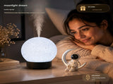 Moonlight Dreams Moon Lamp Humidifier Night Light USB Aroma Diffuser with Astronaut Figurine 7-Color V888-ELOSUNG54567