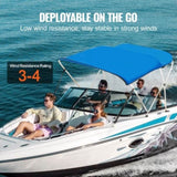 3 Bow Bimini Top Boat Cover, 900D Polyester Canopy with 1" Aluminum Alloy Frame, Waterproof and Sun V952-3GCYZYP6L546NXEX9V0