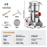 VEVOR 300g Commercial Spice Grinder Electric Grain Mill Grinder High Speed V952-DDDPSGWYMJ30YEEUIV3