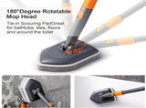 3-in-1 Extendable Cleaning System with Rotatable Head, Stiff Bristle Brush, Microfiber Pad, and V1107-CS-CBYSS