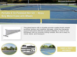 Portable 6.7m Pickleball Net Set Heavy Duty Metal Frame with Wheels V63-953491