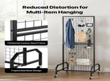 3 Packs Grid Wall Panels, 600 x 1640mm Wire Grid Panels Display Rack, Movable Art Display Shelf with V952-LSWGQ6070INC9Q86I001V0